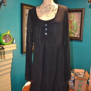 Killstar Brand Black Gothic Goth Witchy Dark spiderweb lace blouse size 4xl